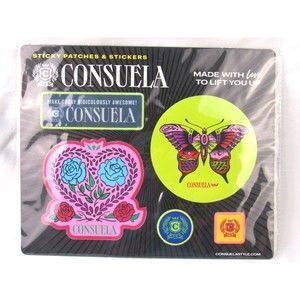 Consuela Sticker Board Set Assorted Sticky Patches And Stickers NEW RARE HTF